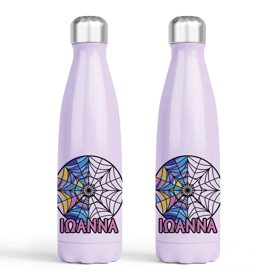 Μπουκάλι νερού θερμός μωβ “Ιστός Wednesday”