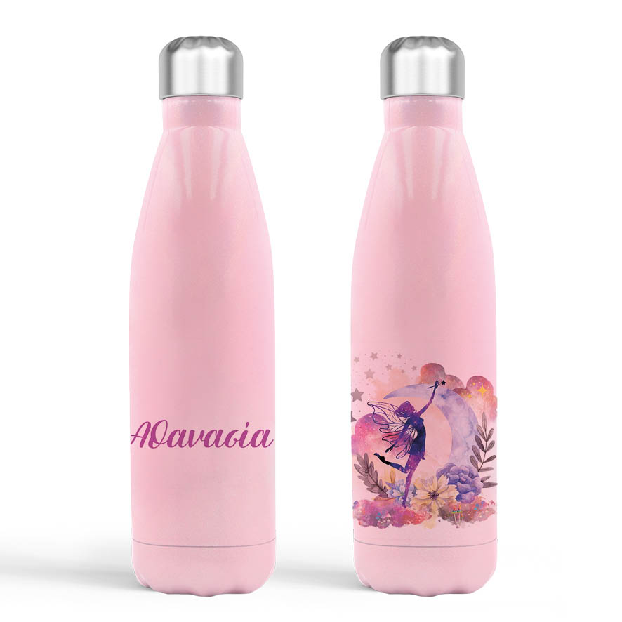 Μπουκάλι νερού θερμός ροζ “Μωβ Νεράιδα”
