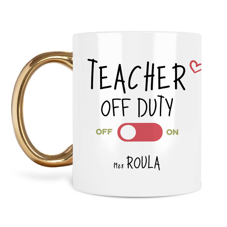 Κούπα “Teacher off duty Γάτα”