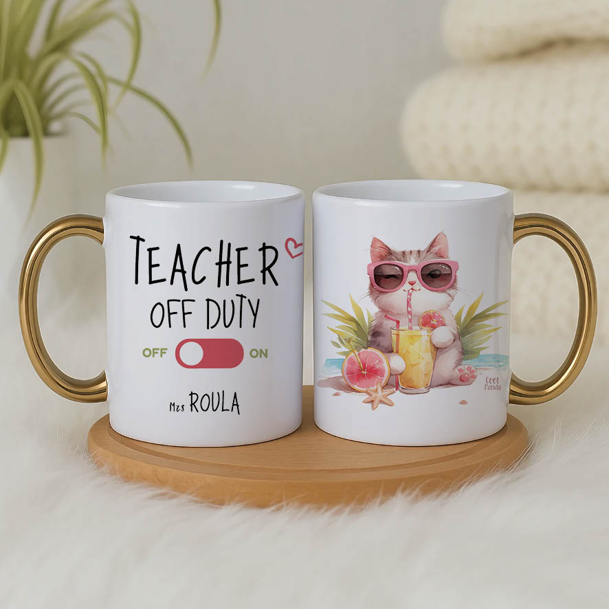 Κούπα “Teacher off duty Γάτα”