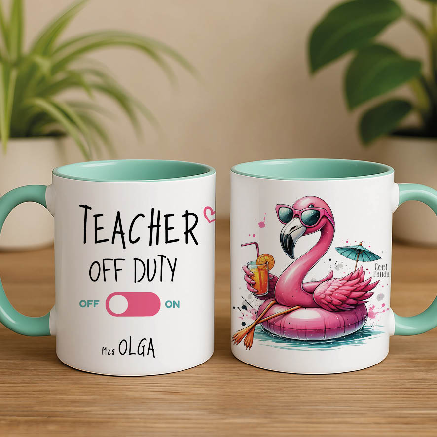 Κούπα “Teacher off duty flamingo”