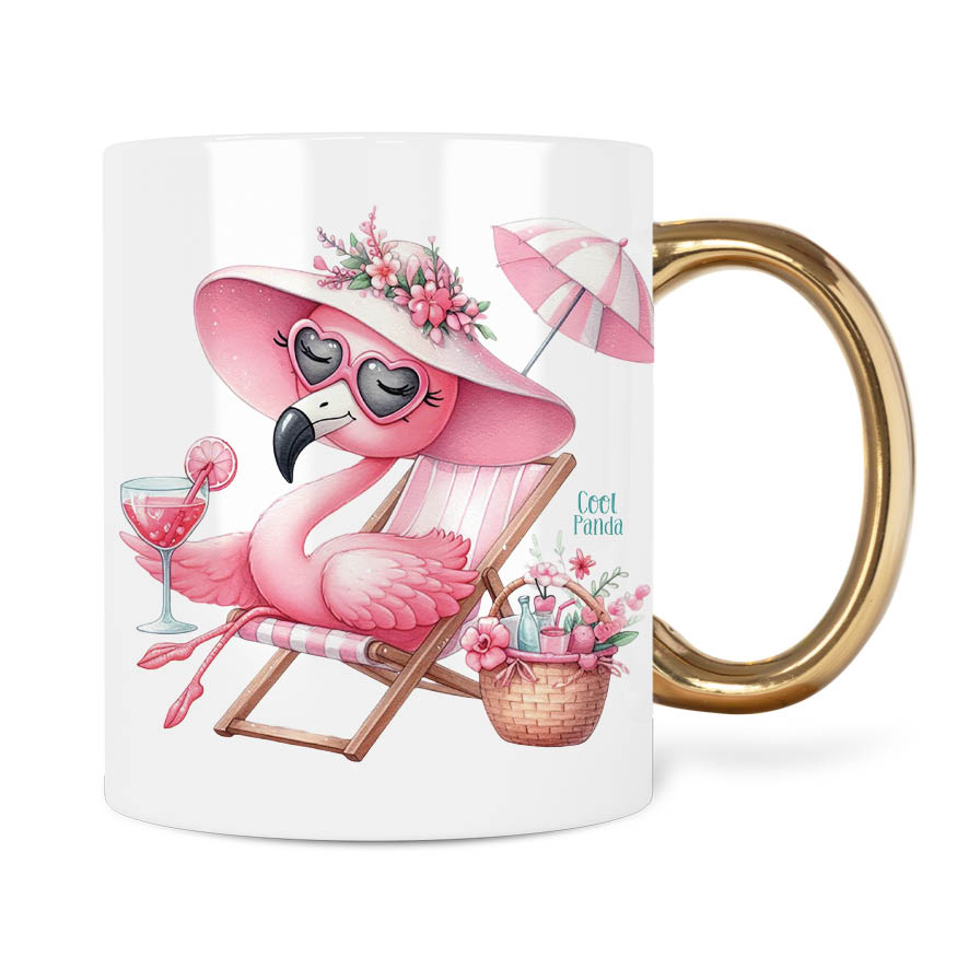 Κούπα “Teacher off duty floral flamingo”