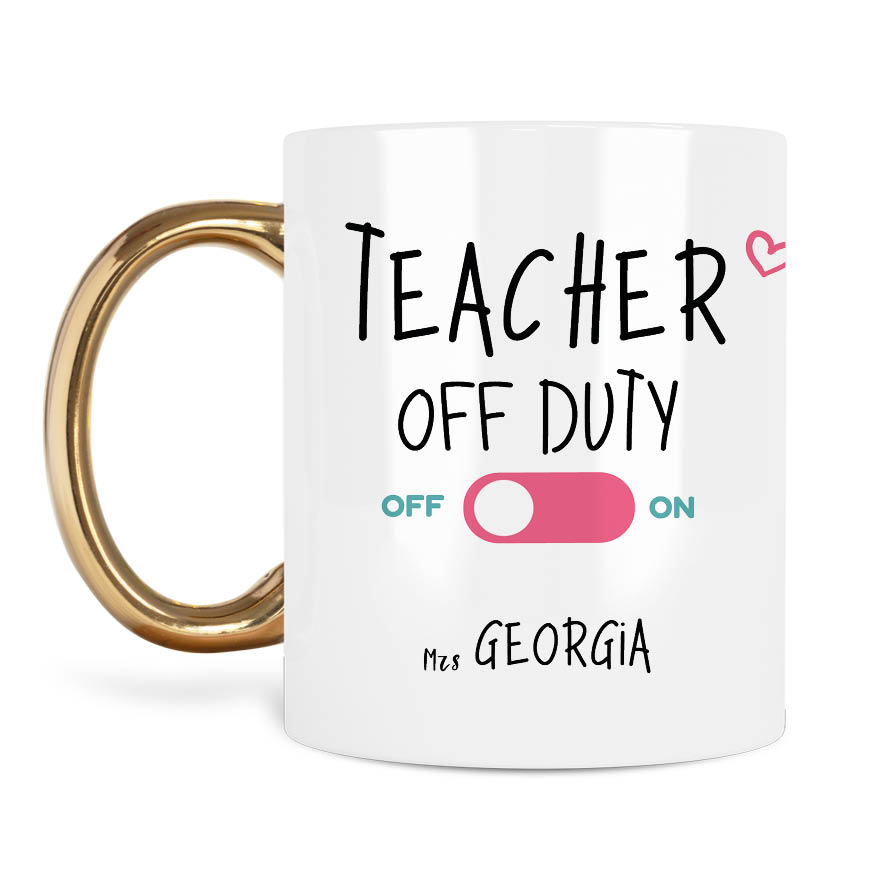 Κούπα “Teacher off duty floral flamingo”