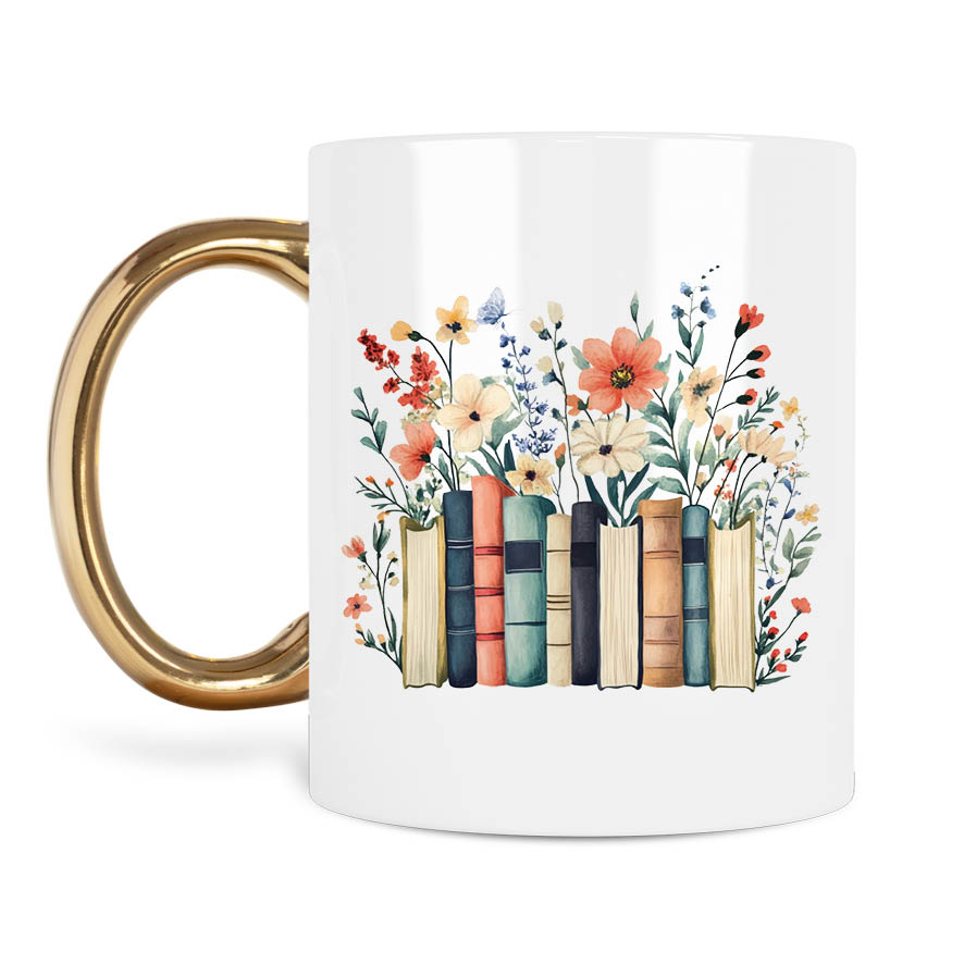 Κούπα για τη δασκάλα “Βιβλία floral”