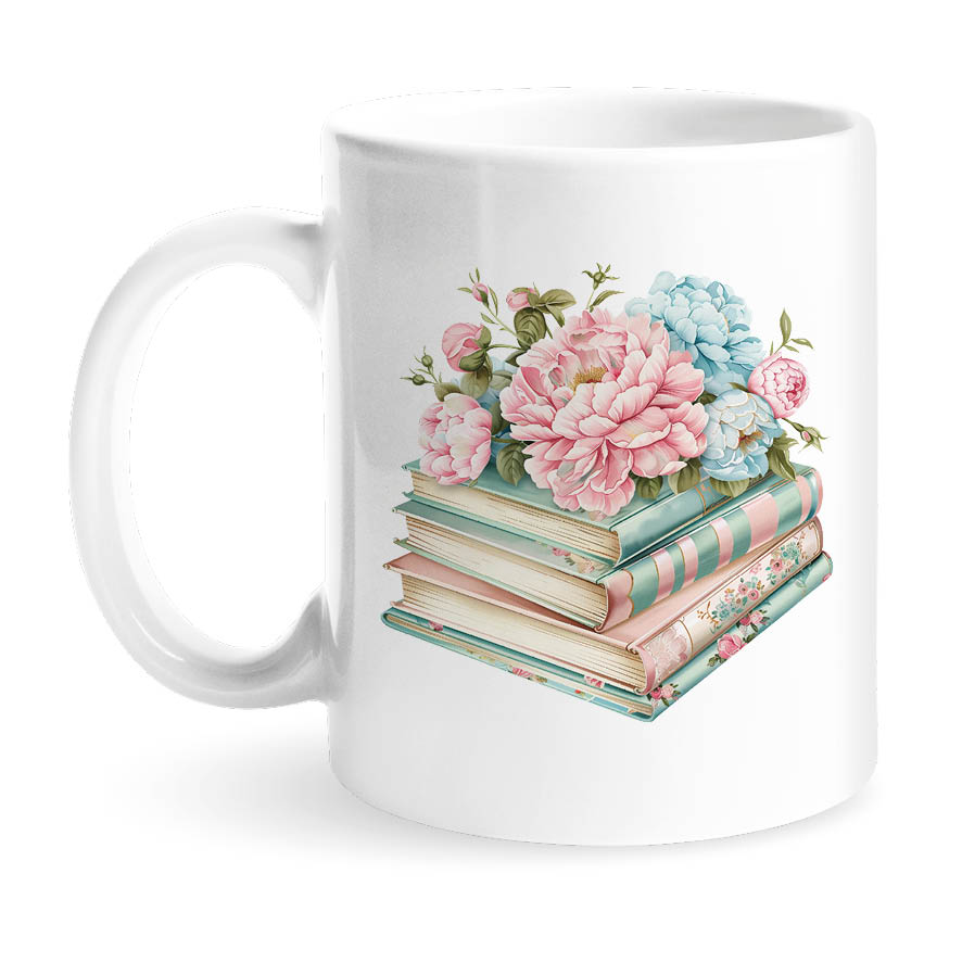 Κούπα για τη δασκάλα “Βιβλία με λουλούδια”