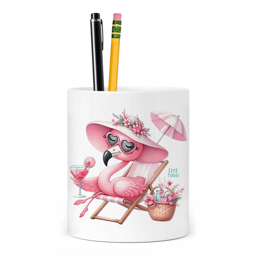 Μολυβοθήκη Δασκάλα εκτός υπηρεσίας “Floral flamingo”