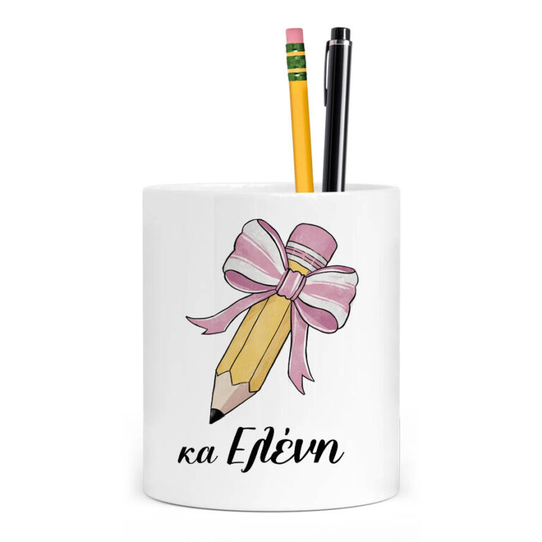 Μολυβοθήκη για τη δασκάλα “Μολύβι με φιόγκο”