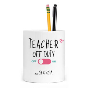 Μολυβοθήκη “Teacher off duty floral flamingo”