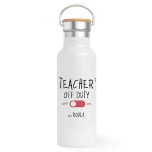 Θερμός Ανοξείδωτο 500ml “Teacher off duty Γάτα”