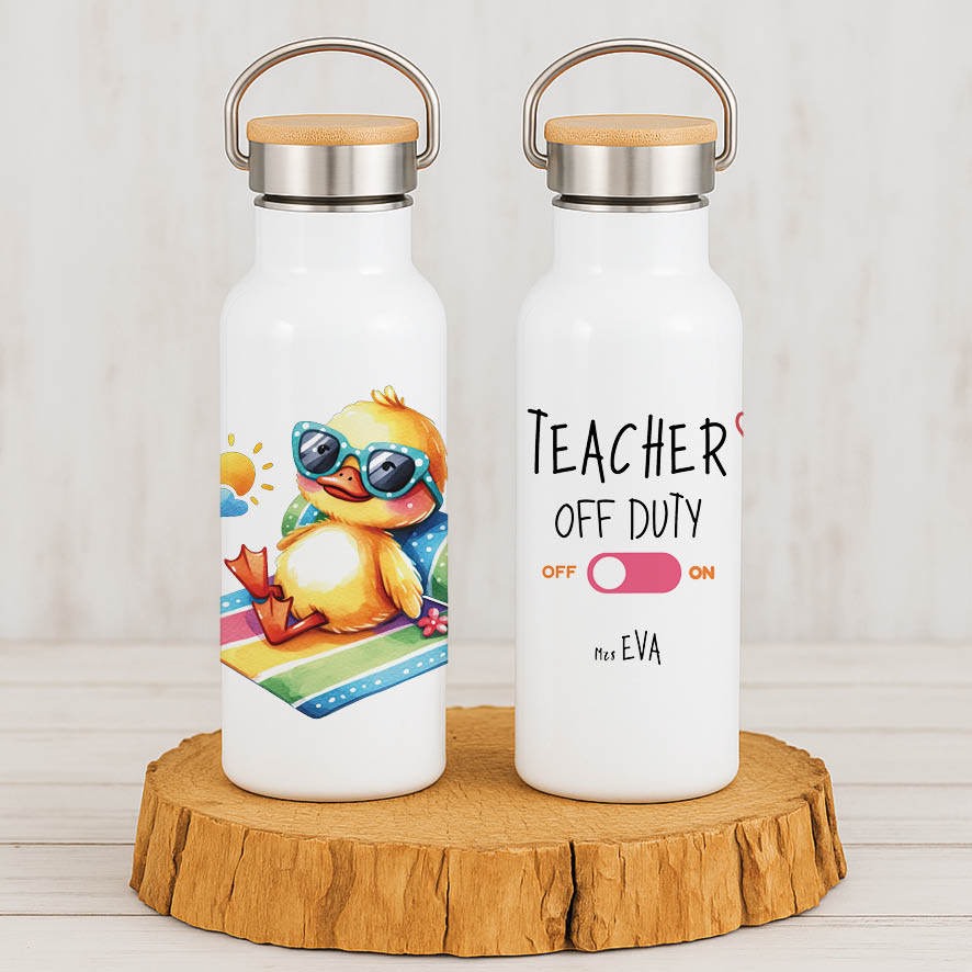 Θερμός Ανοξείδωτο 500ml “Teacher off duty Παπάκι”