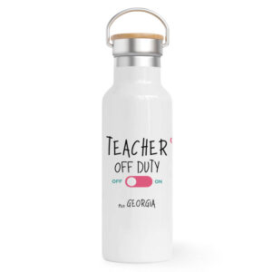 Θερμός Ανοξείδωτο 500ml “Teacher off duty floral flamingo”