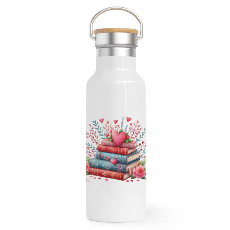 Θερμός Ανοξείδωτο για τη δασκάλα 500ml “Βιβλία με καρδιά”