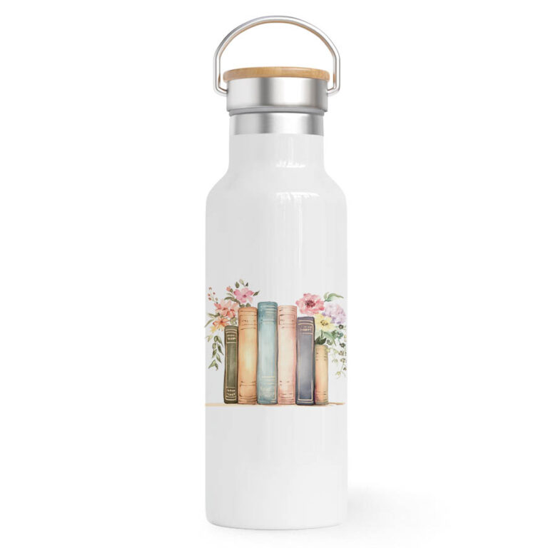 Θερμός Ανοξείδωτο για τη δασκάλα 500ml “Floral books”