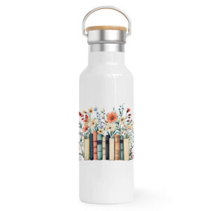 Θερμός Ανοξείδωτο για τη δασκάλα 500ml “Βιβλία floral”