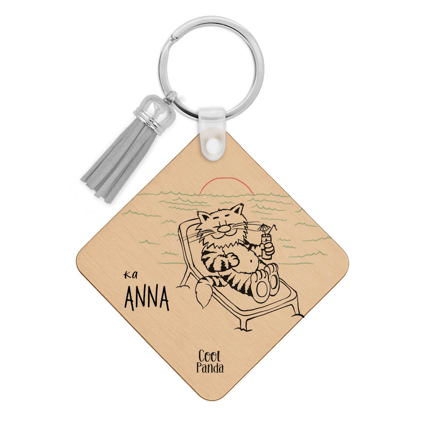 Ξύλινο Μπρελόκ “Δασκάλα εκτός υπηρεσίας”