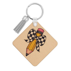 Ξύλινο Μπρελόκ για τη δασκάλα “Κίτρινο μολύβι”