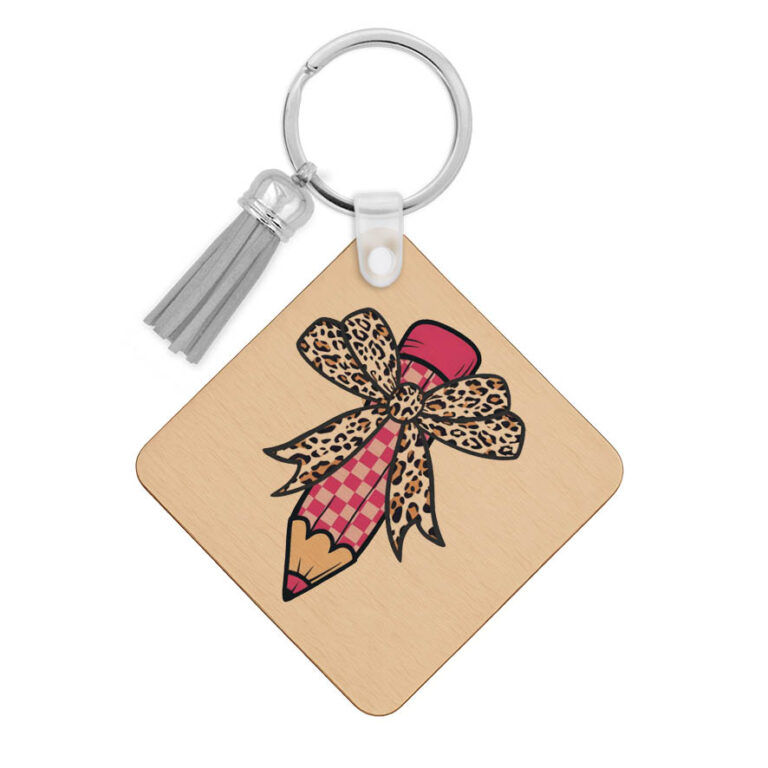 Ξύλινο Μπρελόκ για τη δασκάλα “Φούξια μολύβι”