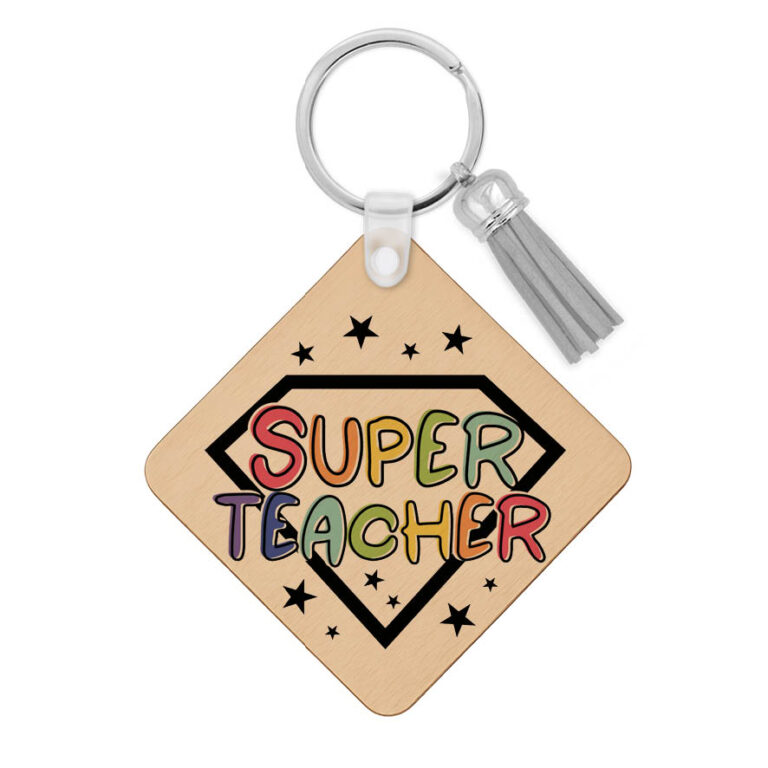 Ξύλινο Μπρελόκ “Super teacher”