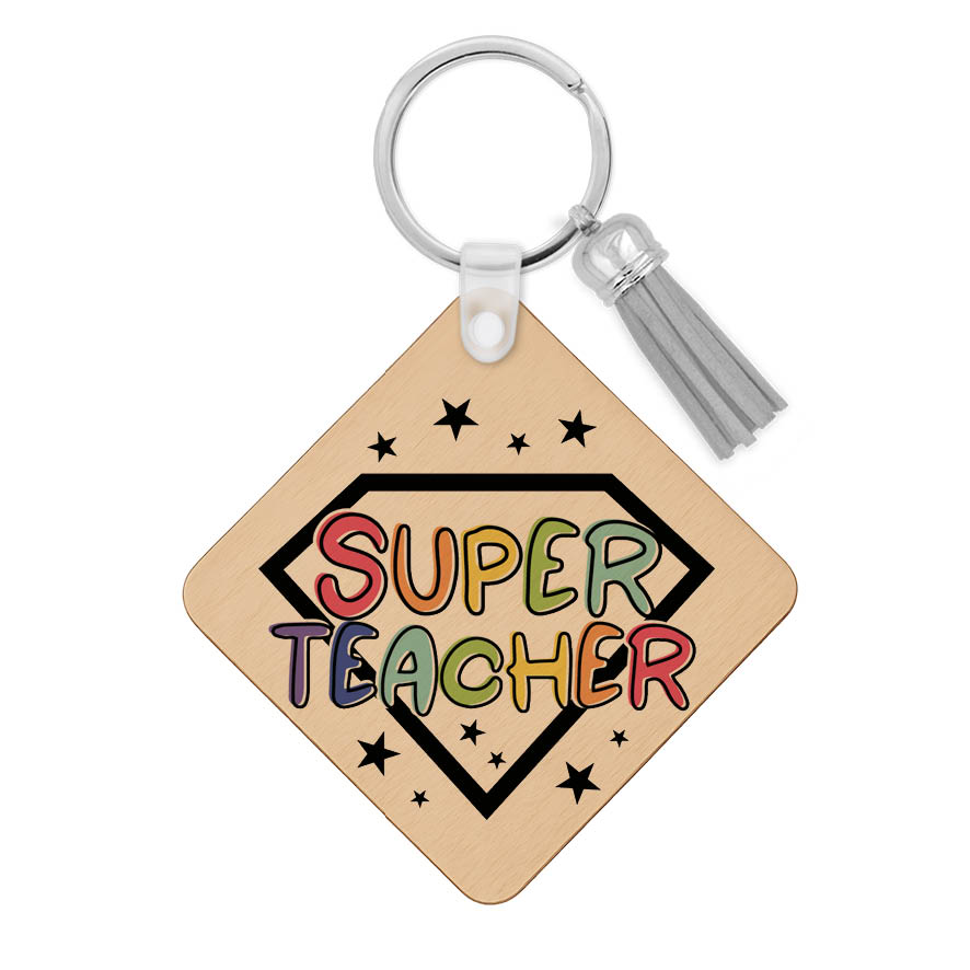 Ξύλινο Μπρελόκ “Super teacher”