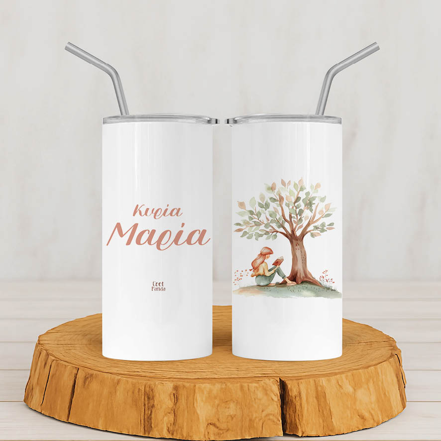 Ποτήρι Θερμός με καλαμάκι 480ml Για τη δασκάλα “Δέντρο”