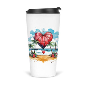 Ποτήρι Θερμός 480ml Για τη δασκάλα “Αερόστατο καρδιά”