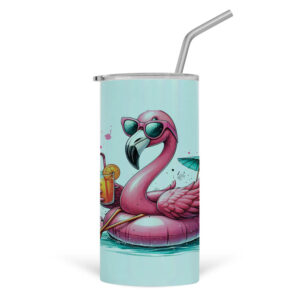 Ποτήρι Θερμός με καλαμάκι 480ml “Teacher off duty flamingo”