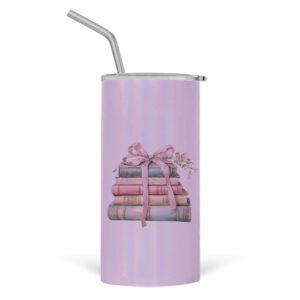 Ποτήρι Θερμός με καλαμάκι 480ml Για τη δασκάλα “Βιβλία με φιόγκο”