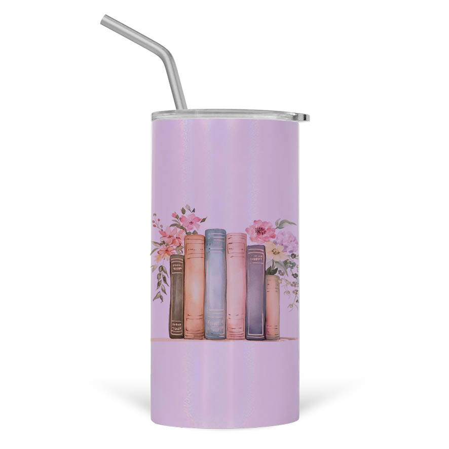 Ποτήρι Θερμός με καλαμάκι 480ml Για τη δασκάλα “Floral books”