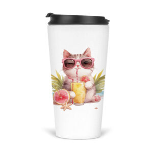 Ποτήρι Θερμός 480ml “Teacher off duty Γάτα”