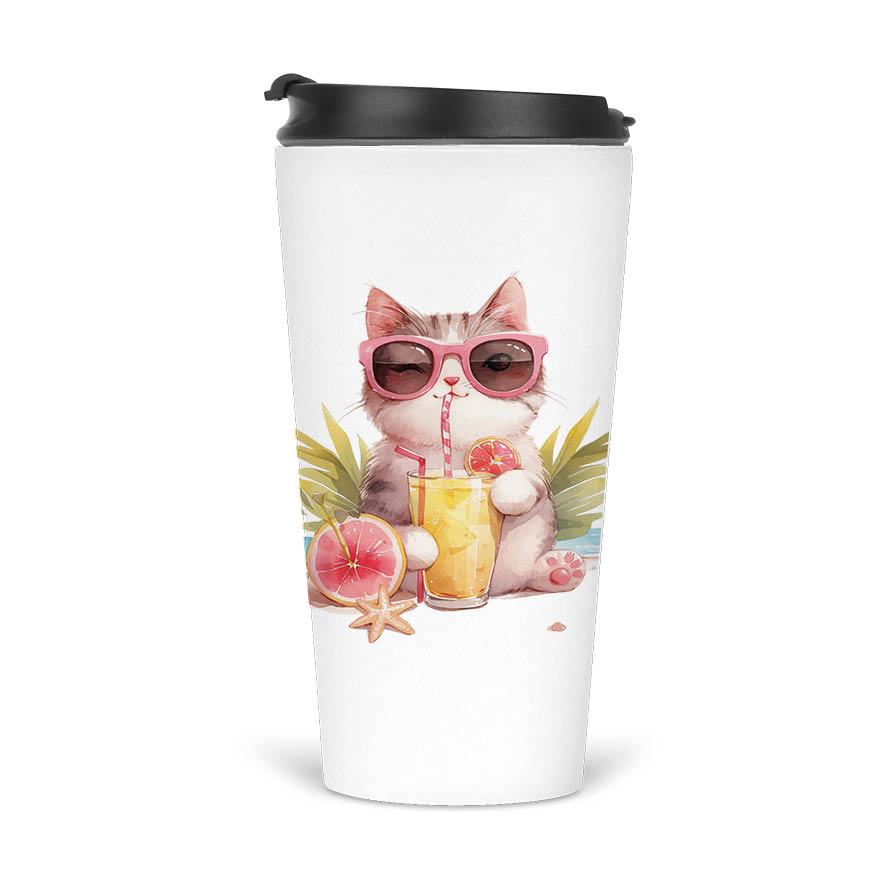 Ποτήρι Θερμός 480ml “Teacher off duty Γάτα”