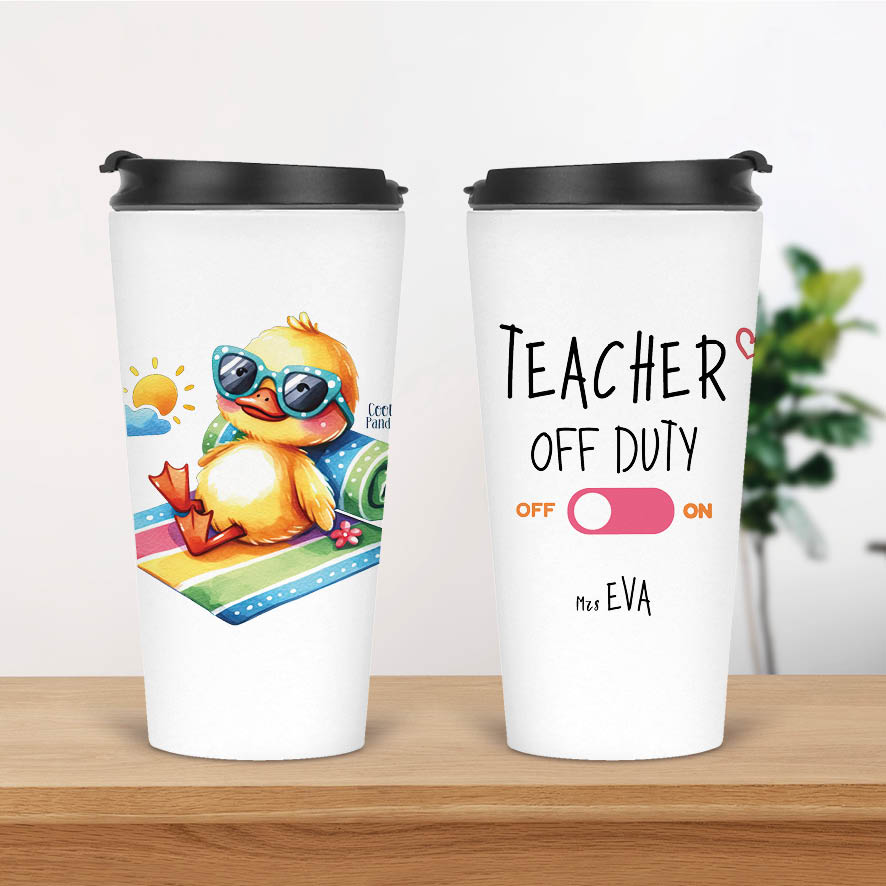 Ποτήρι Θερμός 480ml “Teacher off duty Παπάκι”