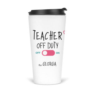 Ποτήρι Θερμός 480ml “Teacher off duty floral flamingo”