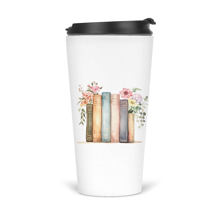 Ποτήρι Θερμός 480ml Για τη δασκάλα “Floral books”