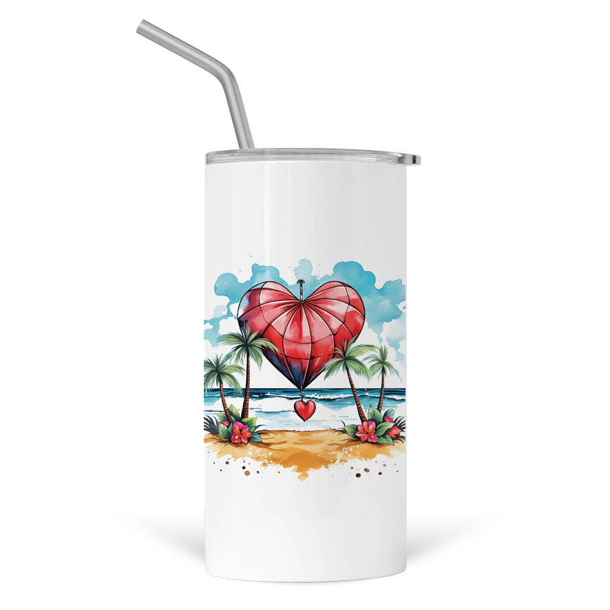 Ποτήρι Θερμός με καλαμάκι 480ml Για τη δασκάλα “Αερόστατο καρδιά”