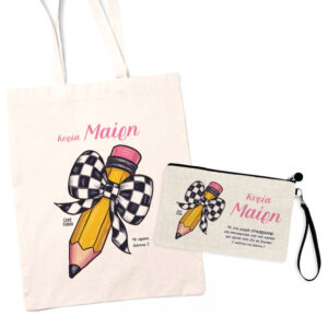 Σετ tote bag και νεσεσέρ “Κίτρινο μολύβι”