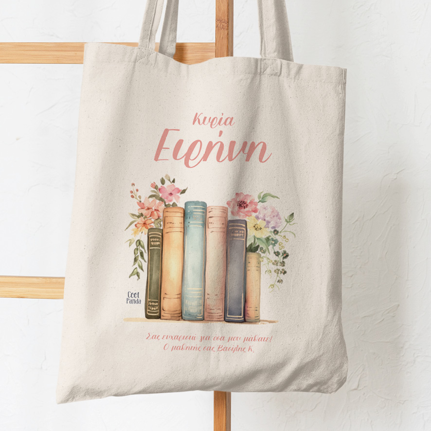 Tote bag “Floral books”