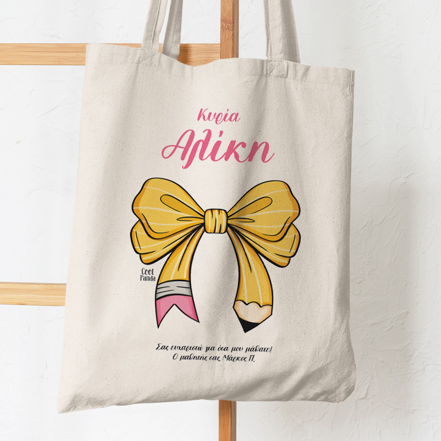 Tote bag “Bow pencil”