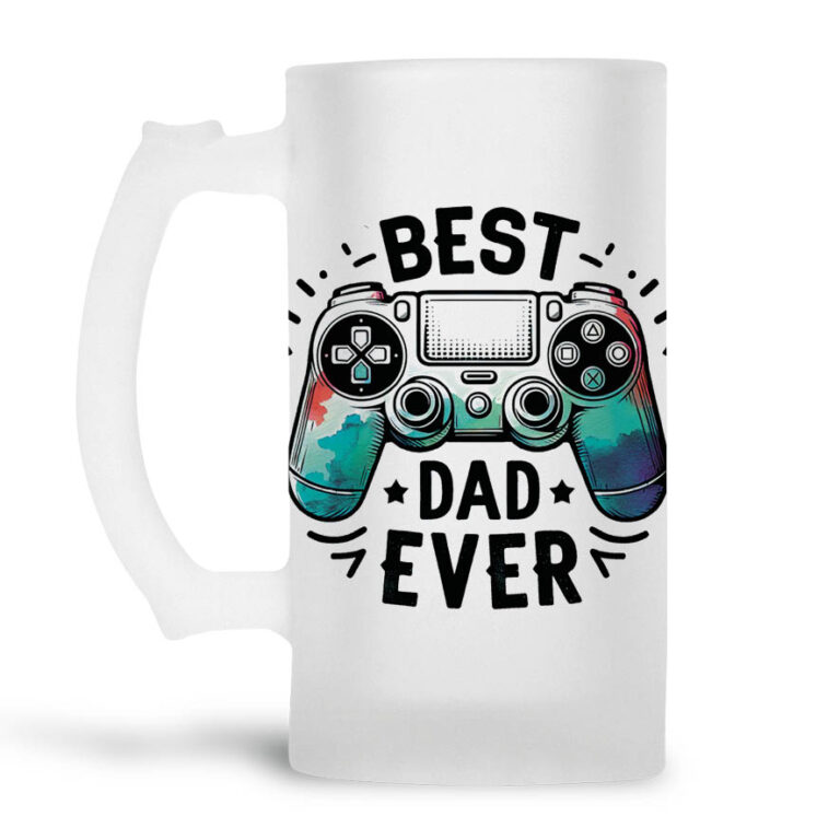 Γυάλινο ποτήρι μπύρας “Best Dad Ever” 500ml