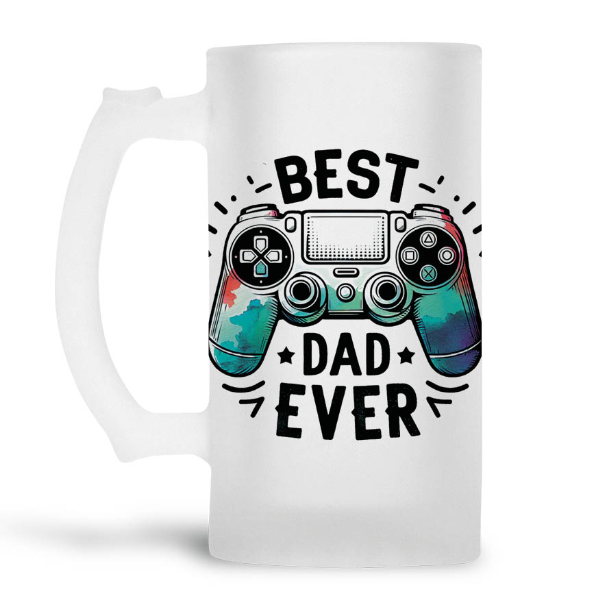 Γυάλινο ποτήρι μπύρας “Best Dad Ever” 500ml