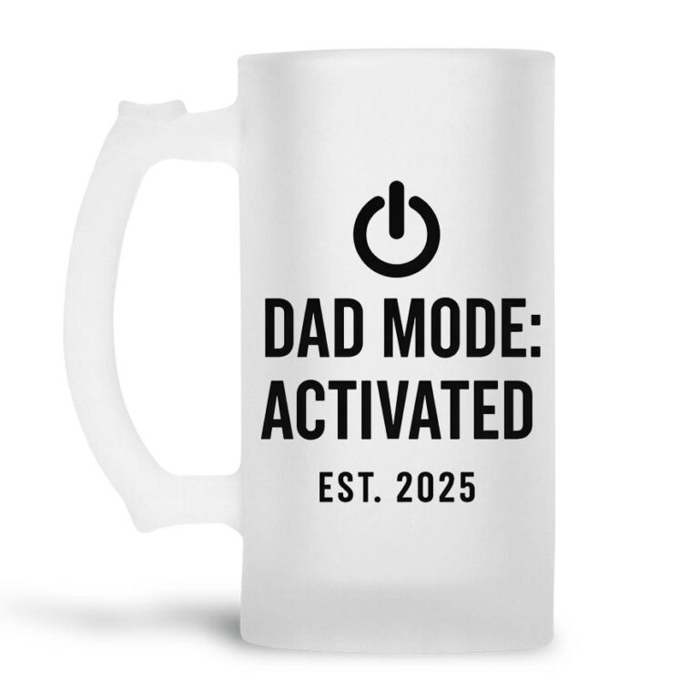 Γυάλινο ποτήρι μπύρας “Dad Mode Activated” 500ml