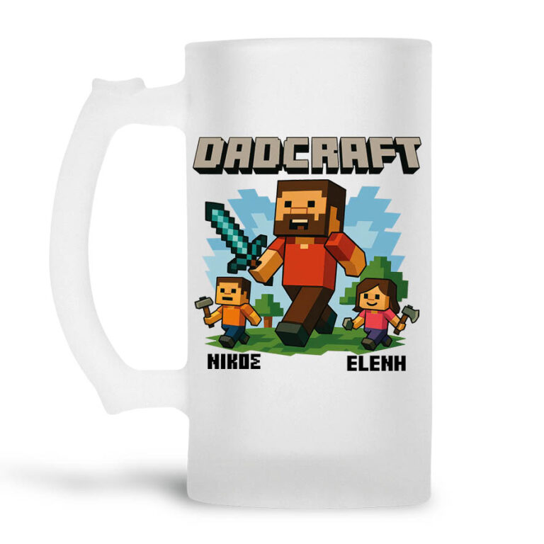 Γυάλινο ποτήρι μπύρας “Dadcraft” 500ml