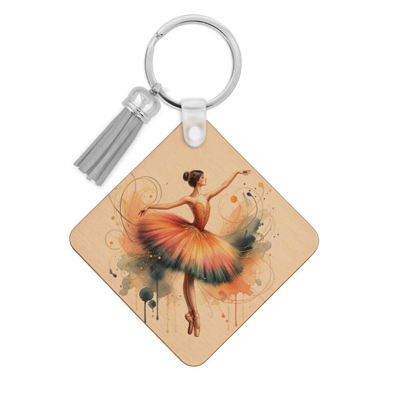 Ξύλινο Μπρελόκ για τη δασκάλα “Ballerina”