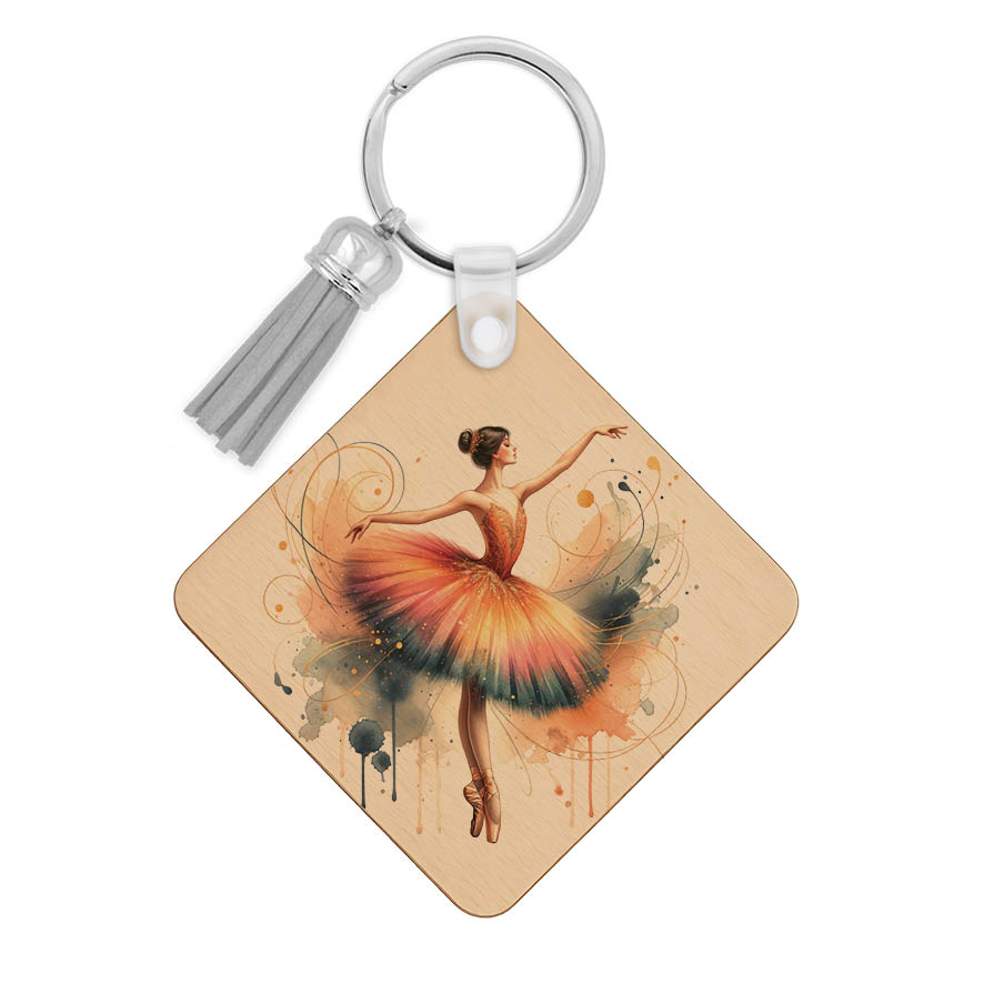 Ξύλινο Μπρελόκ για τη δασκάλα “Ballerina”