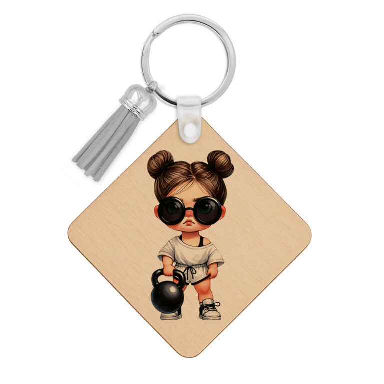 Ξύλινο Μπρελόκ για τη δασκάλα “Γυμναστική”