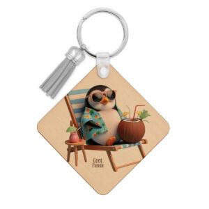 Ξύλινο Μπρελόκ “Τeacher off duty Πιγκουίνος”