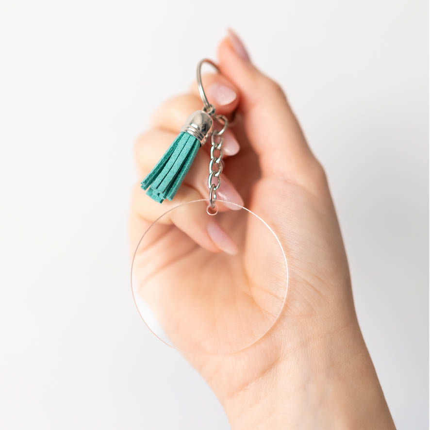 Μπρελόκ διάφανο plexiglass με δική σου εκτύπωση