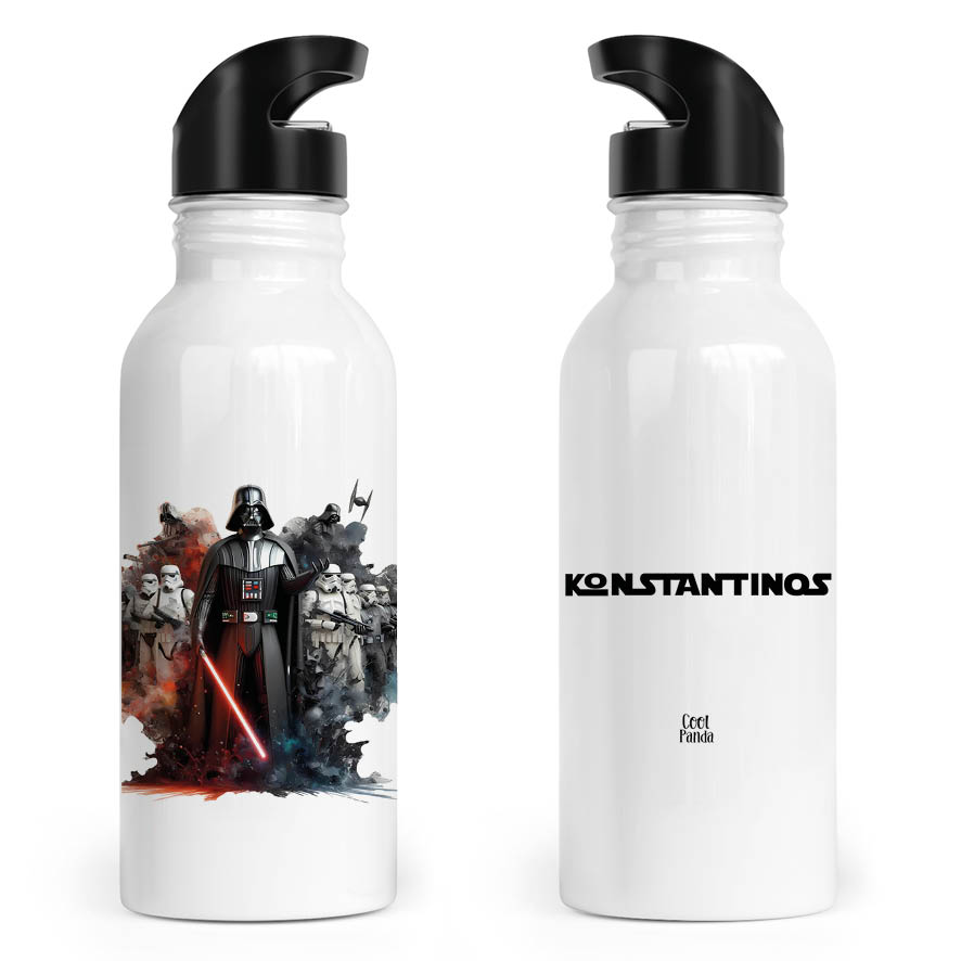 Μπουκάλι νερού ανοξείδωτο με καλαμάκι λευκό “Star Wars Army”