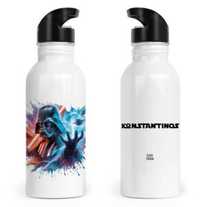 Μπουκάλι νερού ανοξείδωτο με καλαμάκι λευκό “Star Wars Σπαθί”