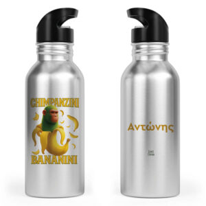 Μπουκάλι Μεταλλικό ανοξείδωτο 600ml Brainrot Collection “Chimpanzini Bananini”