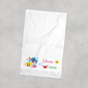 Πετσέτα χεριών βαμβακερή “Baby shark” girl